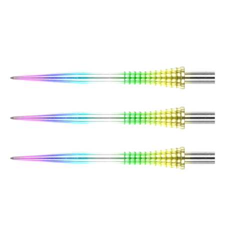 Red Dragon Specialist Dart Points - Rainbow Effect Raptor GT Gripped Points 35mm