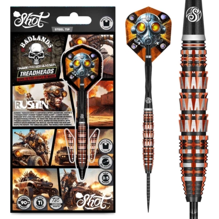 Badlands Rustin Steel Tip Dart Set-90% Tungsten Barrels